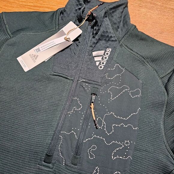 Adidas X-City Cold Ready Running Jacket Sweatshirt Men's S Green Black HF6384 - Picture 4 of 16